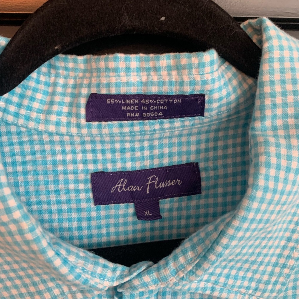 Blue Checkered Button Down - Picture 2 of 3